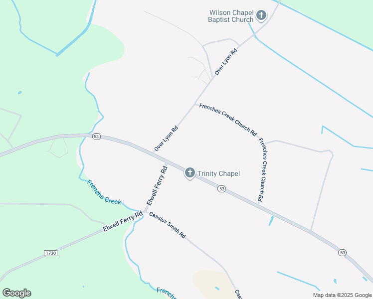 map of restaurants, bars, coffee shops, grocery stores, and more near 16491 North Carolina 53 in Kelly