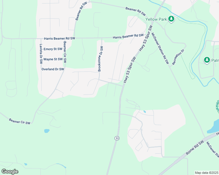 map of restaurants, bars, coffee shops, grocery stores, and more near 206 Patriots Row in Calhoun