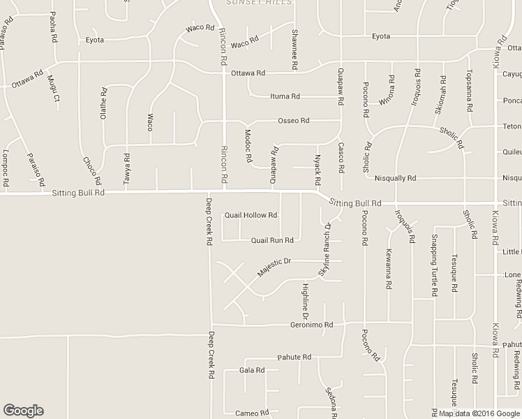 map of restaurants, bars, coffee shops, grocery stores, and more near 20240 Quail Hollow Road in Apple Valley