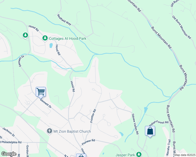map of restaurants, bars, coffee shops, grocery stores, and more near 162 Crystal Creek Drive in Jasper