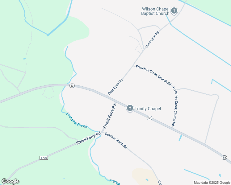 map of restaurants, bars, coffee shops, grocery stores, and more near 78 Over Lyon Road in Kelly