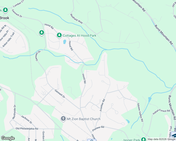 map of restaurants, bars, coffee shops, grocery stores, and more near 104 Hannah Drive in Talking Rock