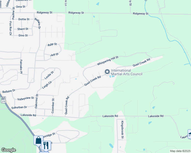 map of restaurants, bars, coffee shops, grocery stores, and more near 100 Bluesage Court in Hot Springs