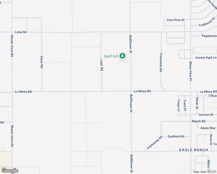map of restaurants, bars, coffee shops, grocery stores, and more near La Mesa Road in Victorville