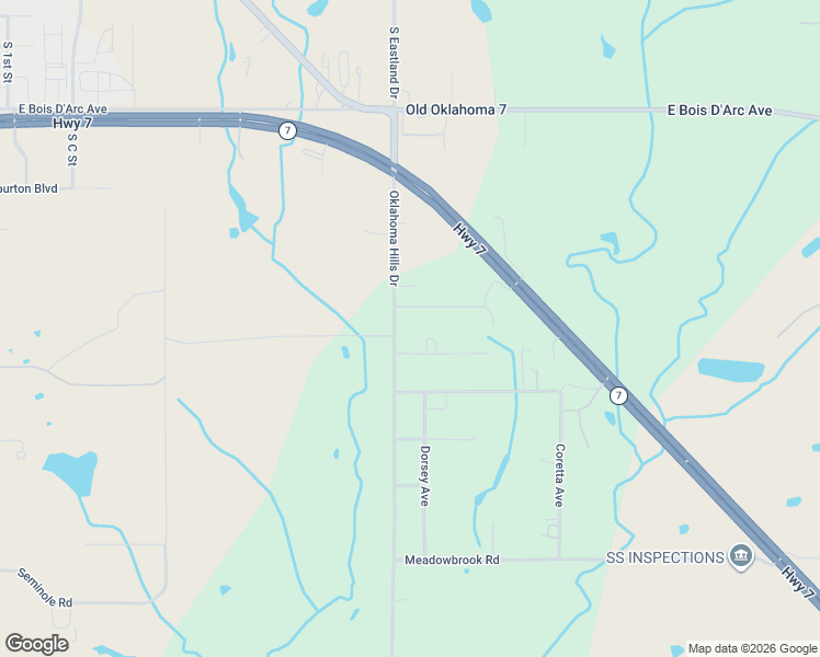 map of restaurants, bars, coffee shops, grocery stores, and more near 1610 Oklahoma Hills Road in Duncan