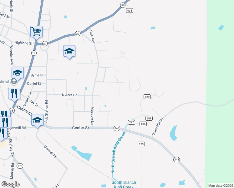 map of restaurants, bars, coffee shops, grocery stores, and more near 2001-2099 Apple Tree Ln in New Albany