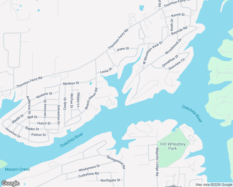 map of restaurants, bars, coffee shops, grocery stores, and more near 104 Culbreath Point in Hot Springs