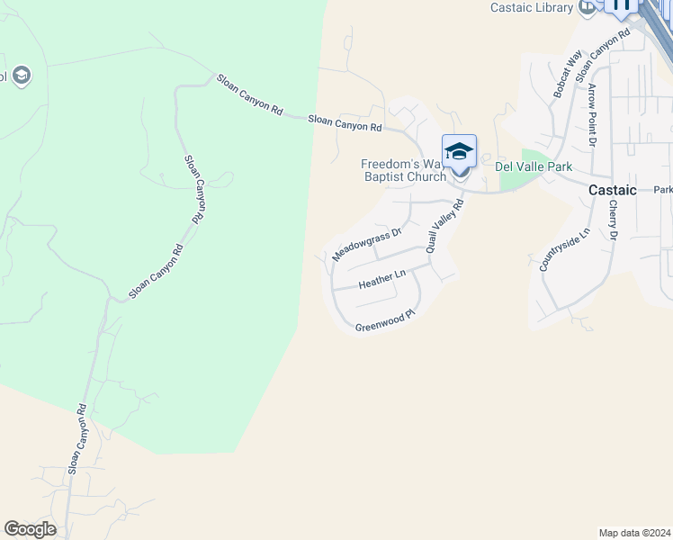 map of restaurants, bars, coffee shops, grocery stores, and more near 28772 Meadowgrass Drive in Castaic