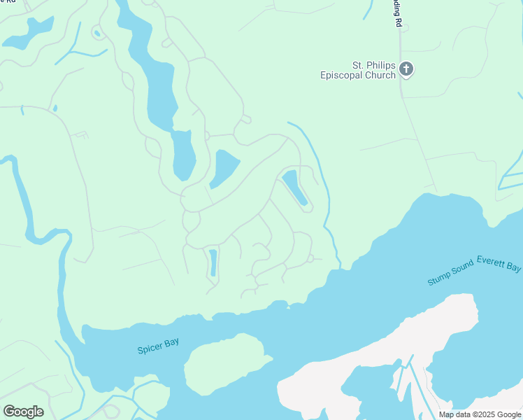 map of restaurants, bars, coffee shops, grocery stores, and more near Everett Park Trail in Holly Ridge