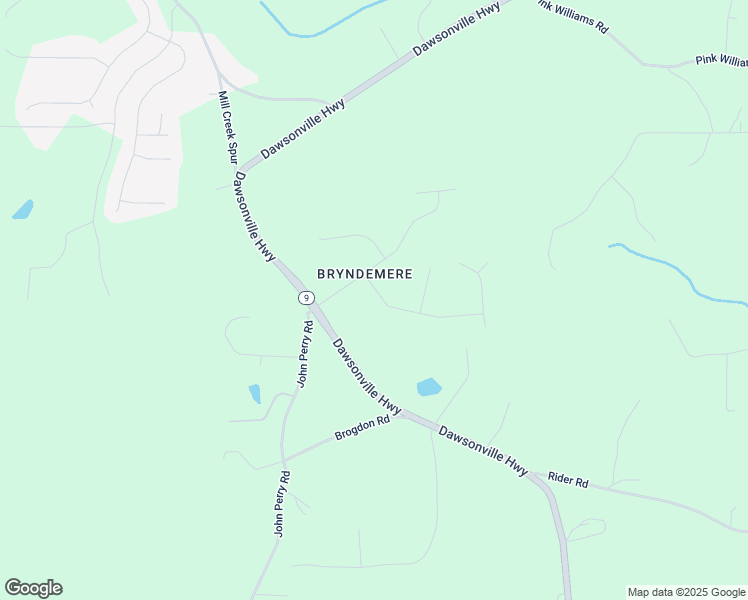 map of restaurants, bars, coffee shops, grocery stores, and more near 64 Brynbrooke Court in Dawsonville