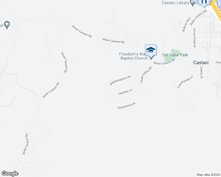 map of restaurants, bars, coffee shops, grocery stores, and more near 28772 Meadowgrass Drive in Castaic