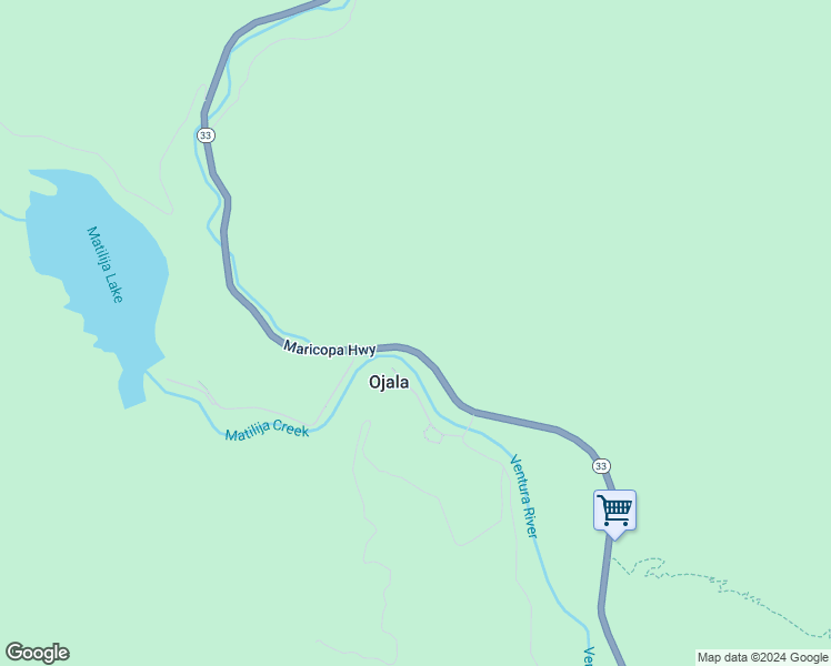 map of restaurants, bars, coffee shops, grocery stores, and more near 15450 Maricopa Highway in Ojai