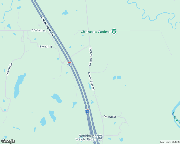 map of restaurants, bars, coffee shops, grocery stores, and more near 54000 Interstate 35 in Davis