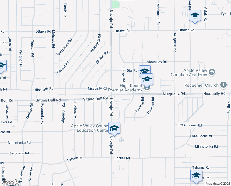 map of restaurants, bars, coffee shops, grocery stores, and more near 12930 Osage Road in Apple Valley