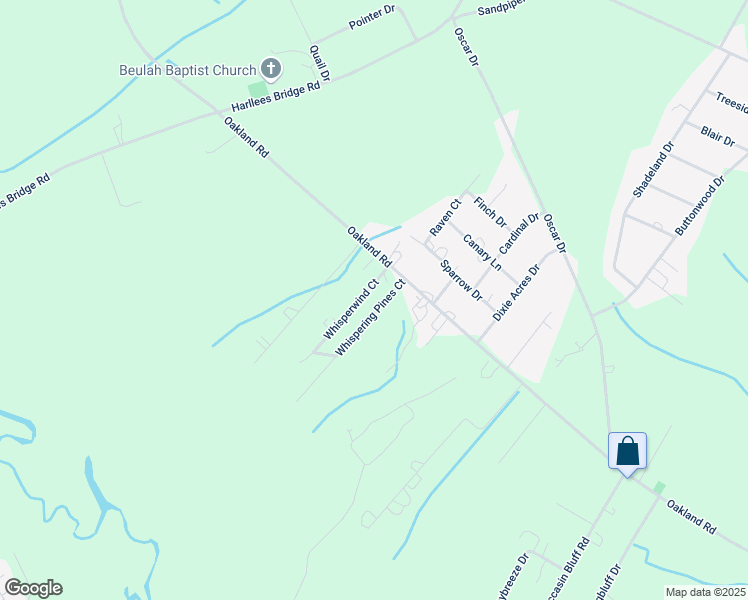 map of restaurants, bars, coffee shops, grocery stores, and more near 2372 Whispering Pines Court in Hamer