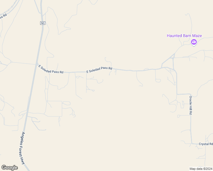 map of restaurants, bars, coffee shops, grocery stores, and more near East Soledad Pass Road in Los Angeles County