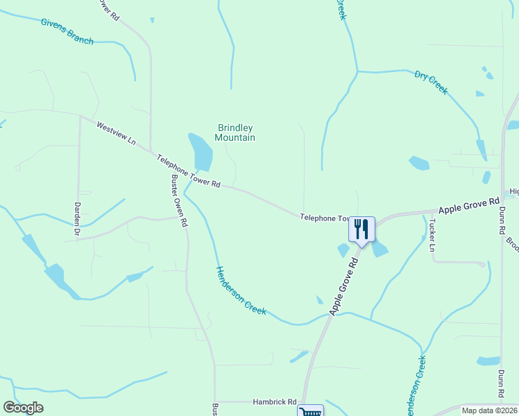 map of restaurants, bars, coffee shops, grocery stores, and more near 220 Telephone Tower Road in Laceys Spring