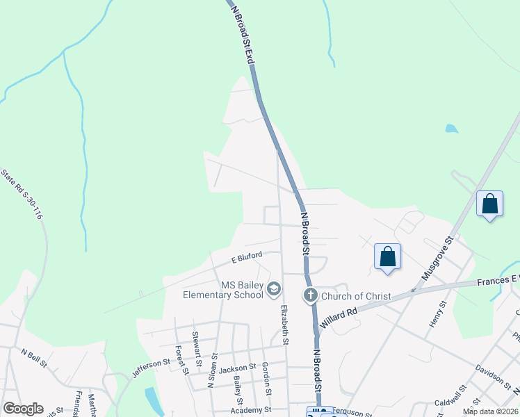 map of restaurants, bars, coffee shops, grocery stores, and more near 109 Neighborhood Drive in Clinton