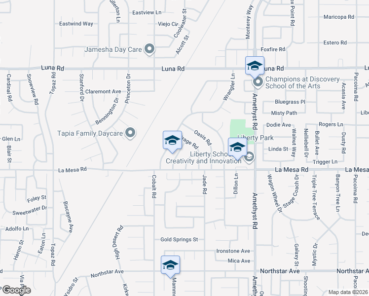 map of restaurants, bars, coffee shops, grocery stores, and more near 12999 Side Saddle Road in Victorville