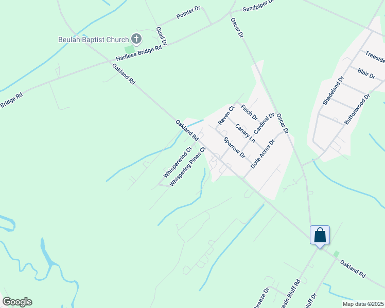 map of restaurants, bars, coffee shops, grocery stores, and more near 2372 Whispering Pines Court in Hamer