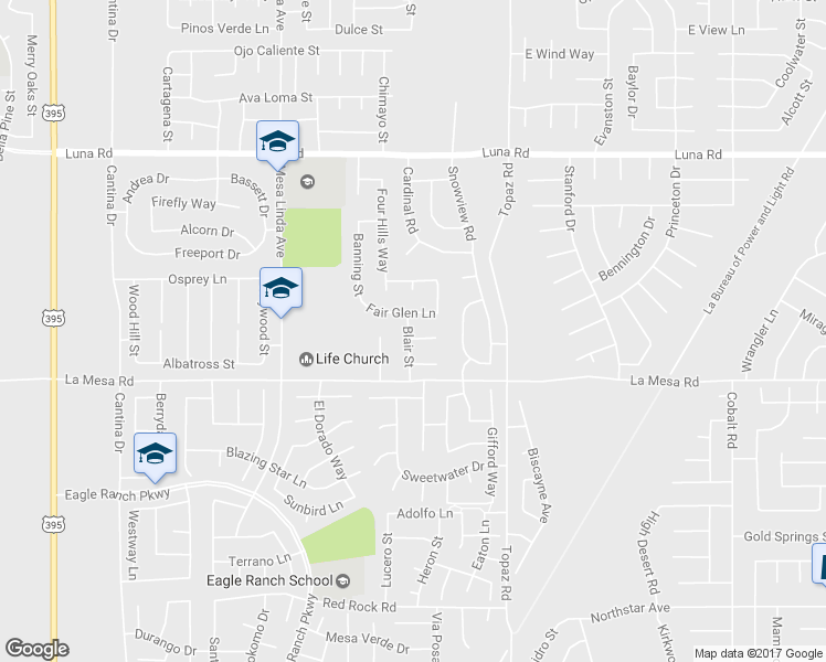 map of restaurants, bars, coffee shops, grocery stores, and more near 12726 Bellrose Court in Victorville