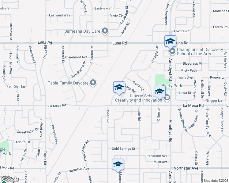 map of restaurants, bars, coffee shops, grocery stores, and more near 12994 Wrangler Lane in Victorville