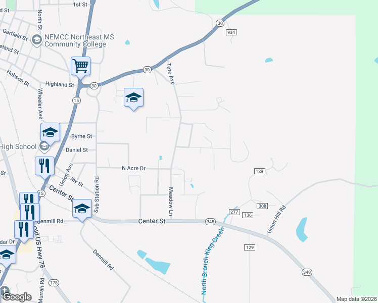 map of restaurants, bars, coffee shops, grocery stores, and more near 106 Eastview Street in New Albany