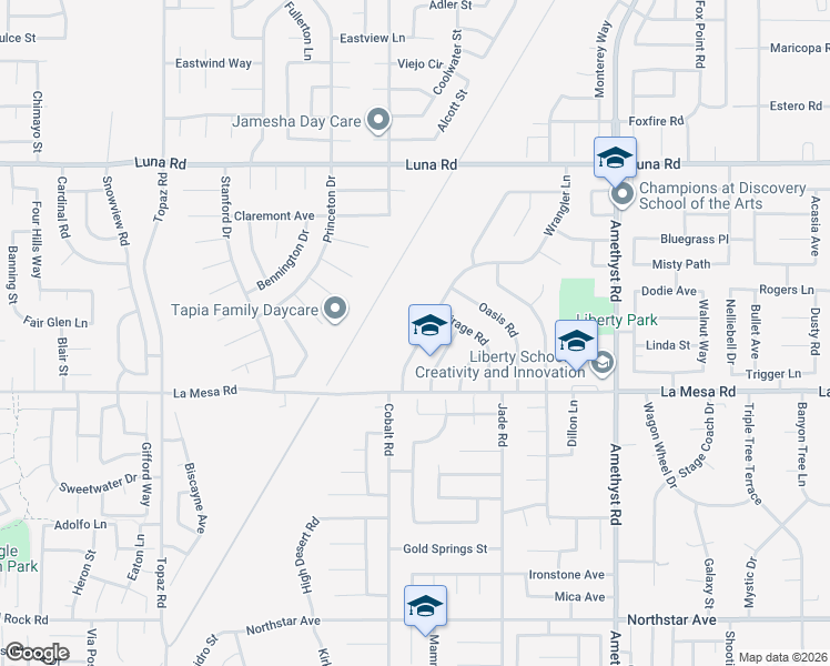 map of restaurants, bars, coffee shops, grocery stores, and more near 12994 Wrangler Lane in Victorville