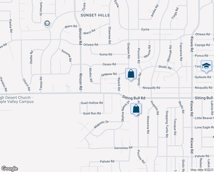 map of restaurants, bars, coffee shops, grocery stores, and more near 20335 Nyack Court in Apple Valley