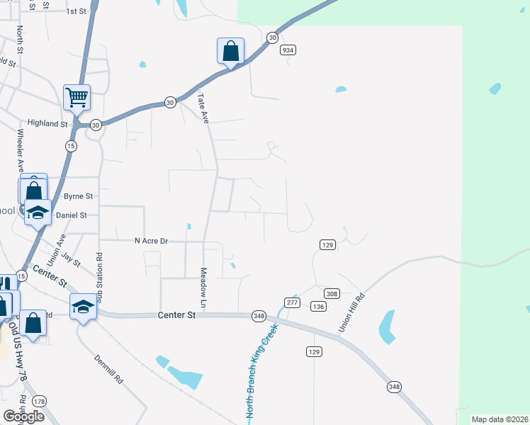 map of restaurants, bars, coffee shops, grocery stores, and more near 2099 Apple Tree Ln in New Albany