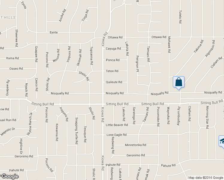 map of restaurants, bars, coffee shops, grocery stores, and more near 20941 Nisqually Road in Apple Valley