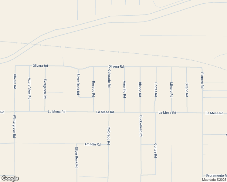 map of restaurants, bars, coffee shops, grocery stores, and more near 13030 Colorado Road in Pinon Hills