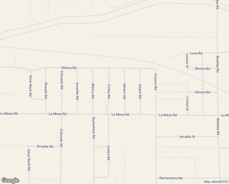 map of restaurants, bars, coffee shops, grocery stores, and more near 13005 Cortez Road in Phelan