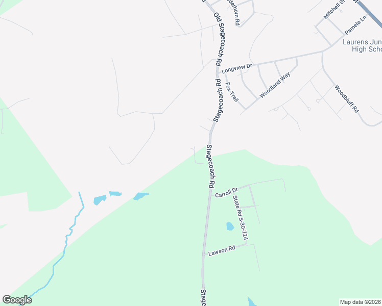 map of restaurants, bars, coffee shops, grocery stores, and more near 97 State Road S-30-756 in Laurens