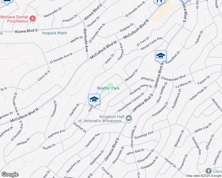 map of restaurants, bars, coffee shops, grocery stores, and more near 3151 Pintail Drive in Lake Havasu City