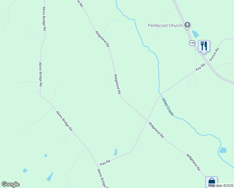 map of restaurants, bars, coffee shops, grocery stores, and more near 2277 Ridgeland Road in Eastanollee