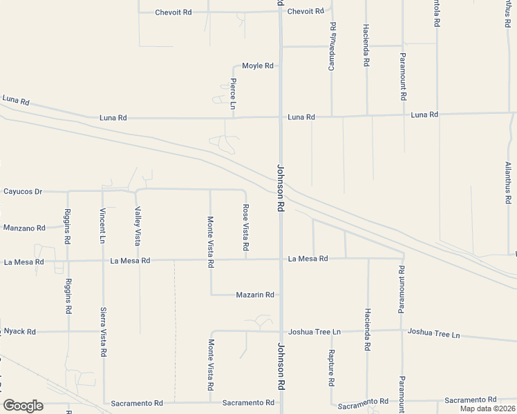 map of restaurants, bars, coffee shops, grocery stores, and more near 13053 Rose Vista Road in Phelan