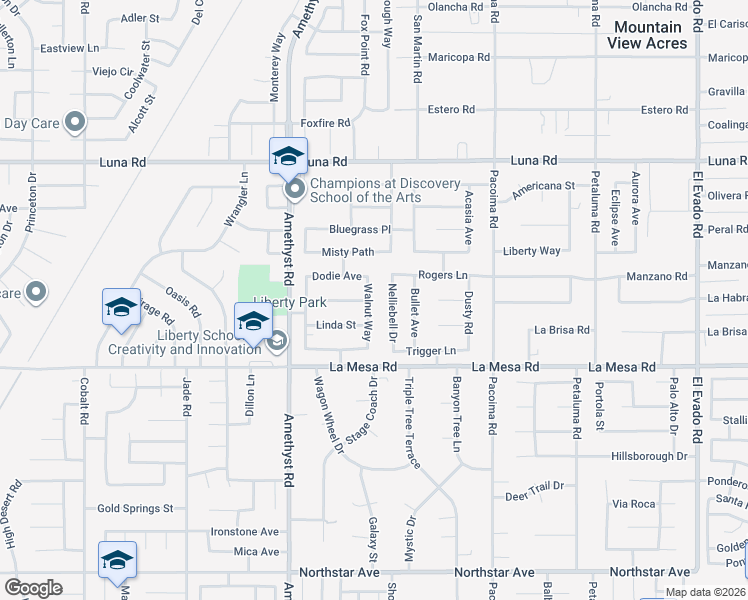 map of restaurants, bars, coffee shops, grocery stores, and more near 13078 Nelliebell Drive in Victorville