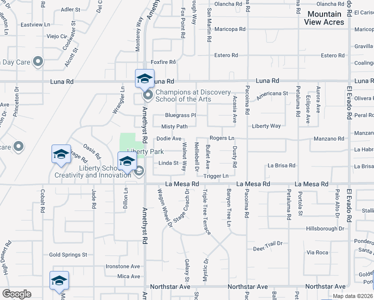 map of restaurants, bars, coffee shops, grocery stores, and more near 13078 Nelliebell Drive in Victorville