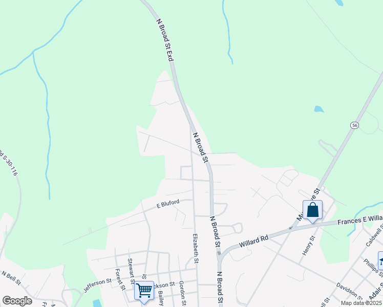 map of restaurants, bars, coffee shops, grocery stores, and more near 1203 Elizabeth Street in Clinton