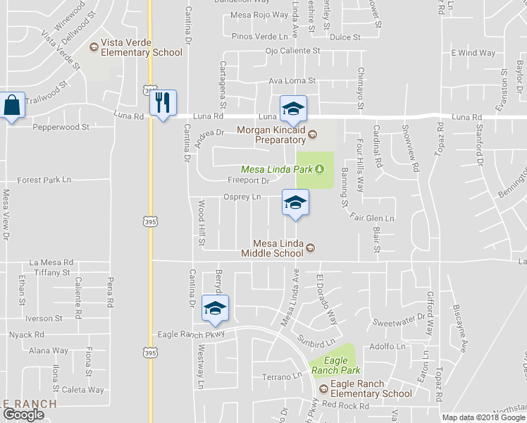 map of restaurants, bars, coffee shops, grocery stores, and more near 13046 Holmwood Court in Victorville