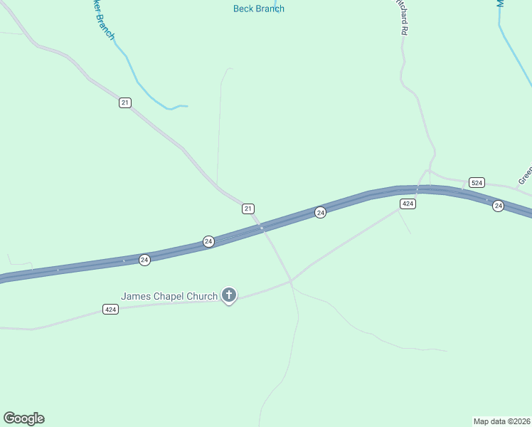 map of restaurants, bars, coffee shops, grocery stores, and more near U Alabama 24 in Russellville