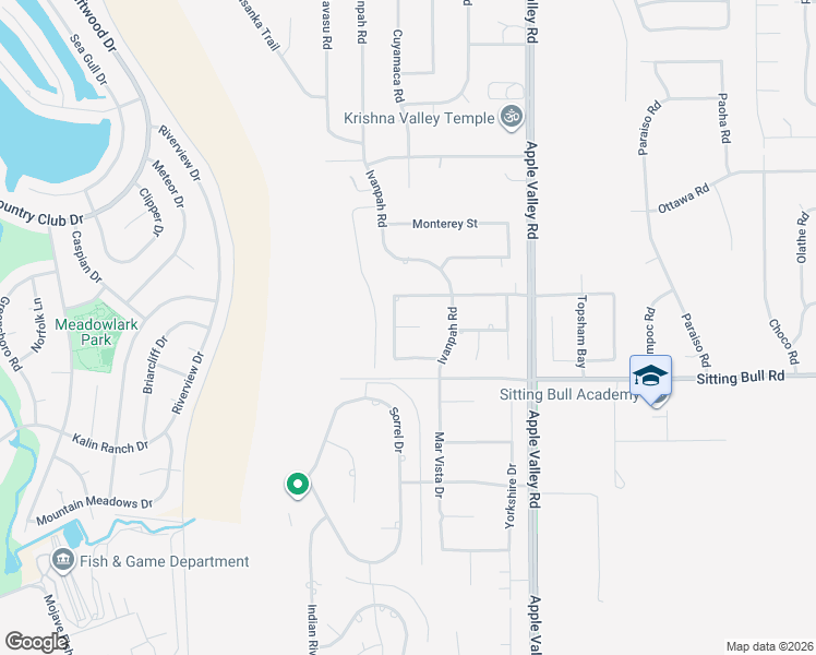 map of restaurants, bars, coffee shops, grocery stores, and more near 19187 Glenbrook Circle in Apple Valley