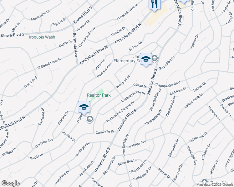 map of restaurants, bars, coffee shops, grocery stores, and more near 3261 Thistle Dr in Lake Havasu City