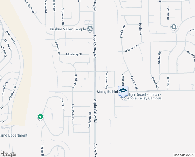 map of restaurants, bars, coffee shops, grocery stores, and more near 12948 Hyperion Lane in Apple Valley