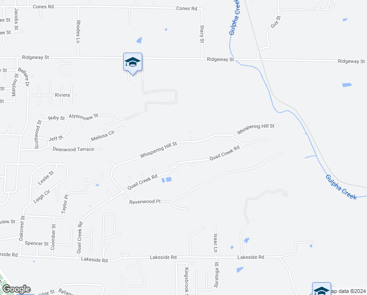map of restaurants, bars, coffee shops, grocery stores, and more near 220 Whispering Hill Street in Hot Springs