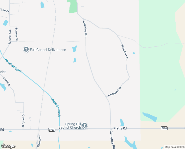 map of restaurants, bars, coffee shops, grocery stores, and more near 926 Cemetery Road in Baldwyn