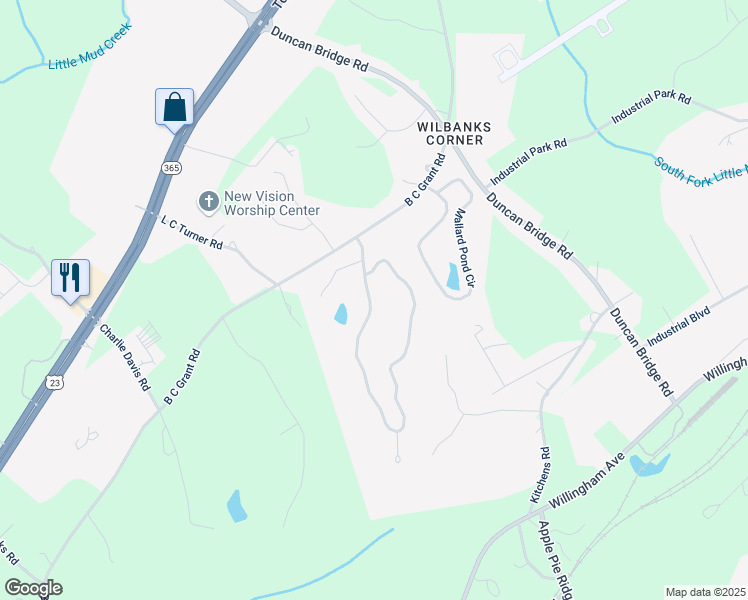 map of restaurants, bars, coffee shops, grocery stores, and more near 254 Chandler Heights Circle in Alto