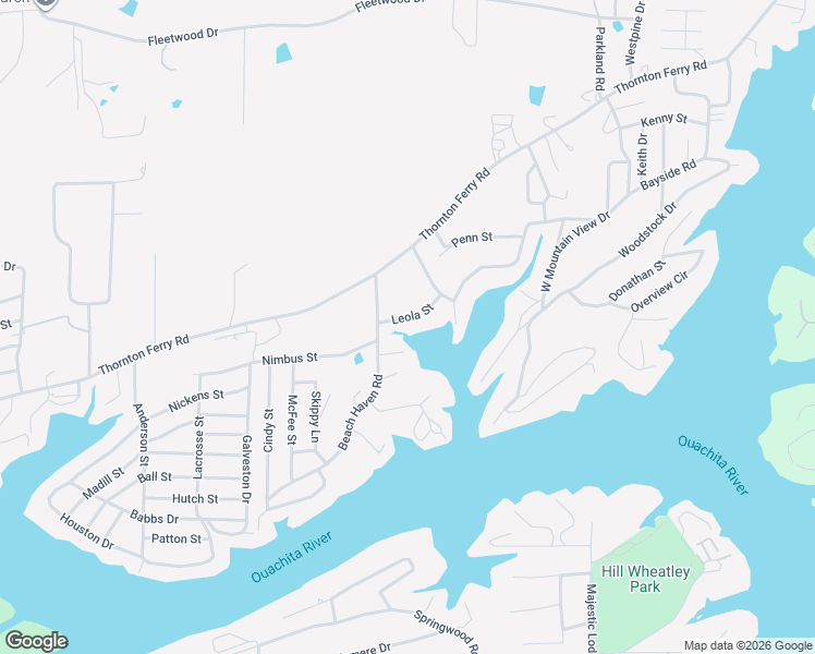 map of restaurants, bars, coffee shops, grocery stores, and more near 113 Leola Street in Hot Springs