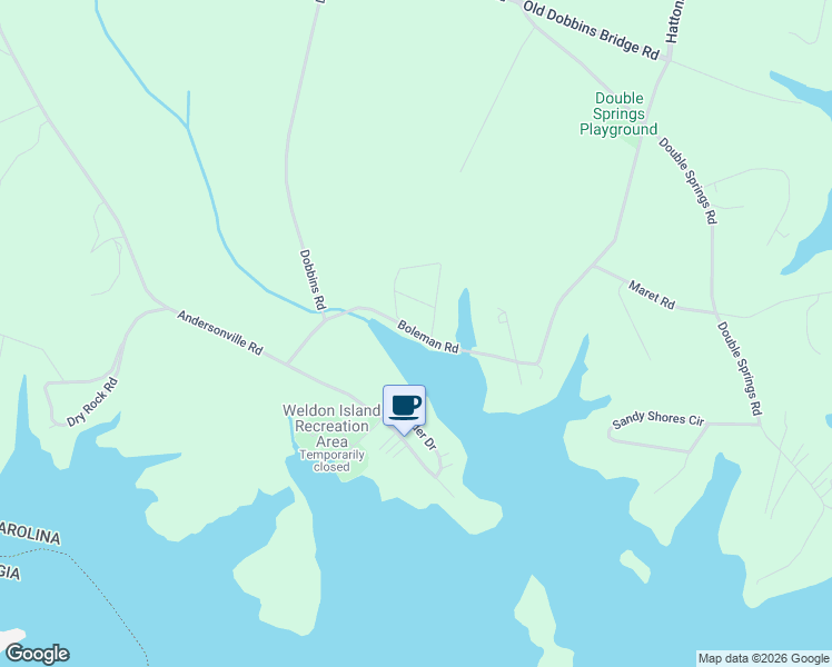 map of restaurants, bars, coffee shops, grocery stores, and more near Boleman Road in Anderson County